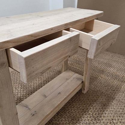 Two Drawer Shore Console - 100cm L x 34cm D - Natural