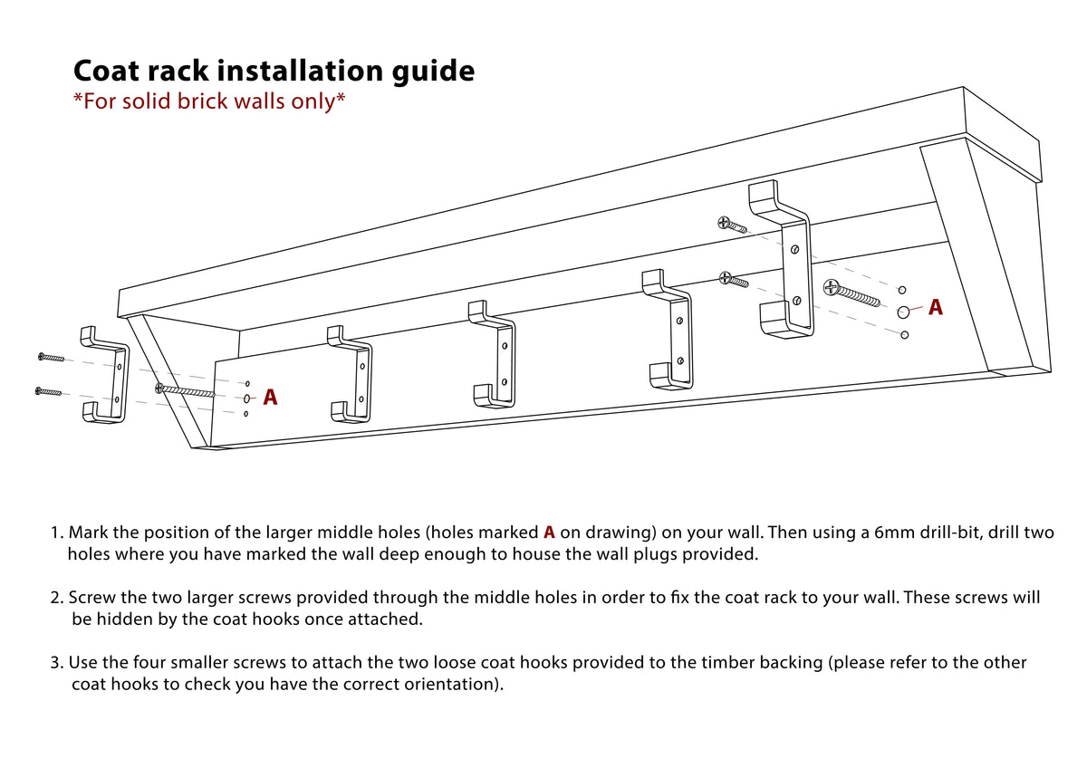 Coat Rack installation instructions – Still and Bloom