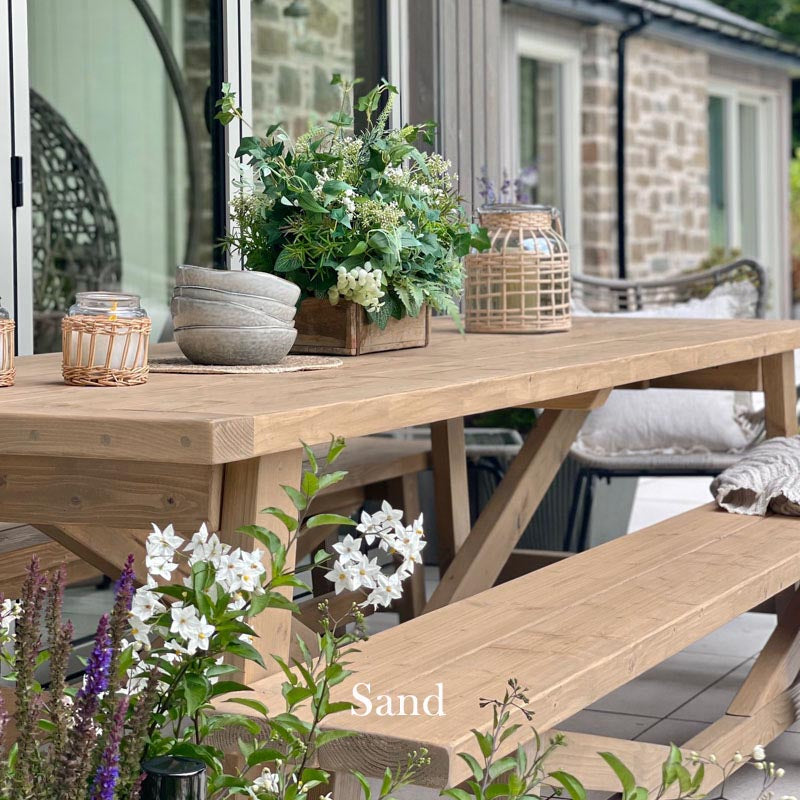 Diy Outdoor Dining Table And Benches Bench Outdoor Table