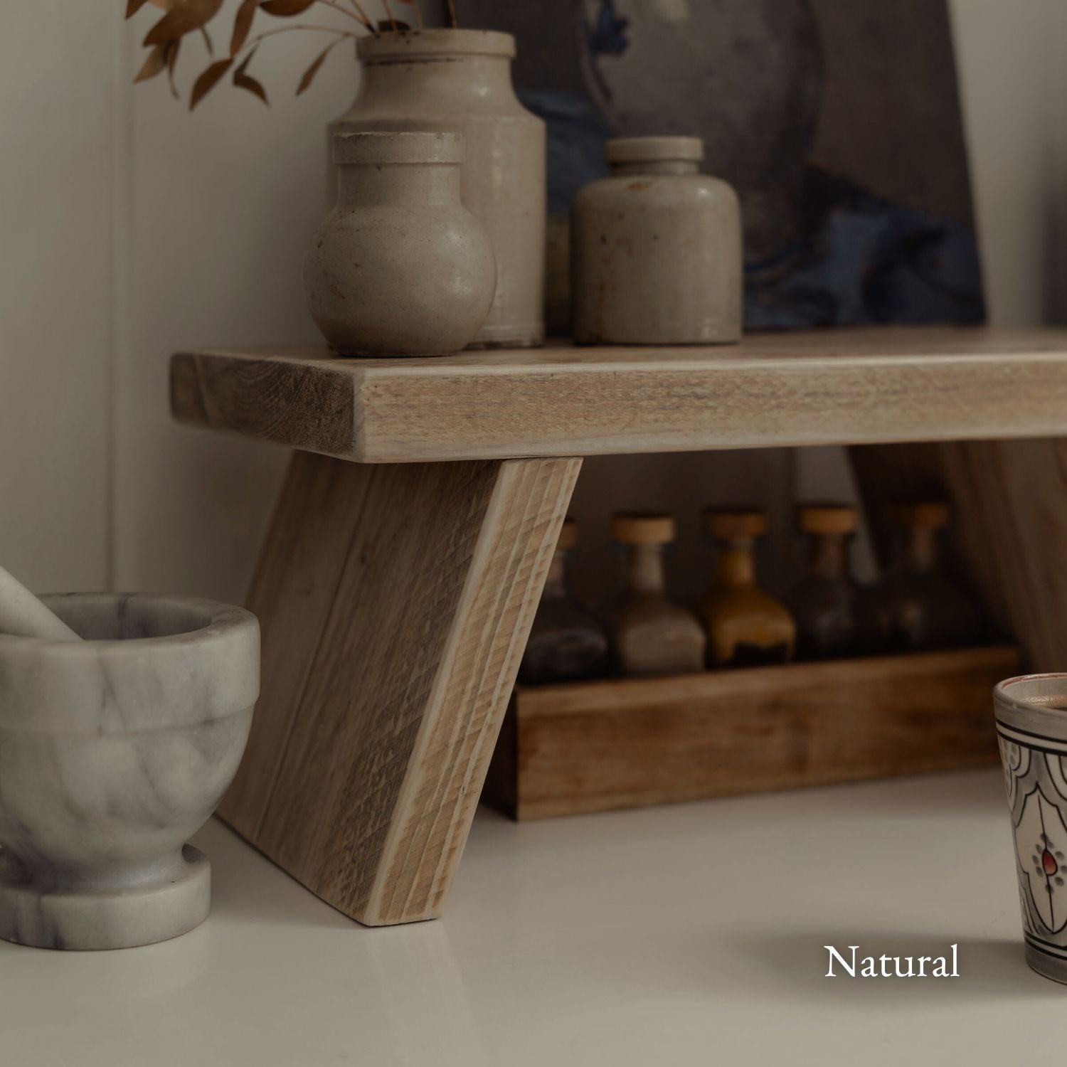 Reclaimed Wood Handmade Kitchen Caddy from Still and Bloom