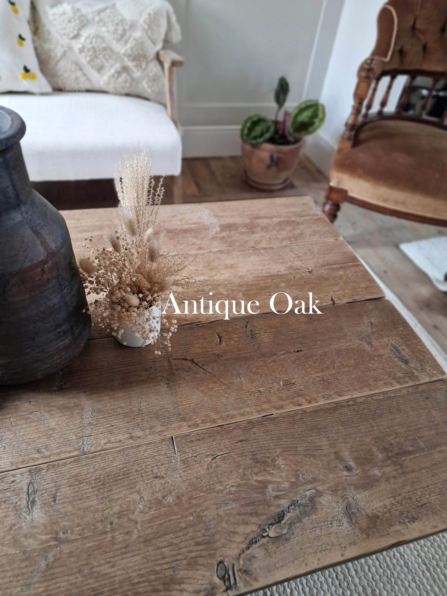 Splay Coffee Table in antique oak finish