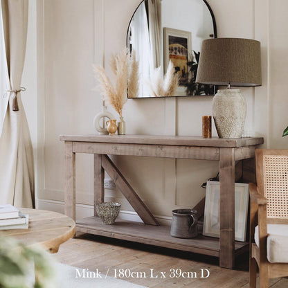 The V Back Console Table