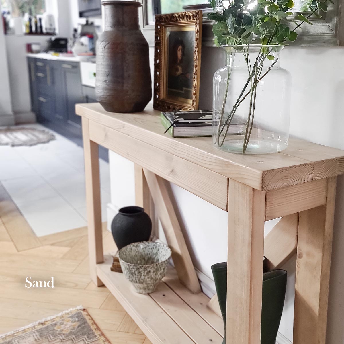 The V Back Console Table