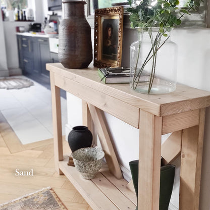 The V Back Console Table