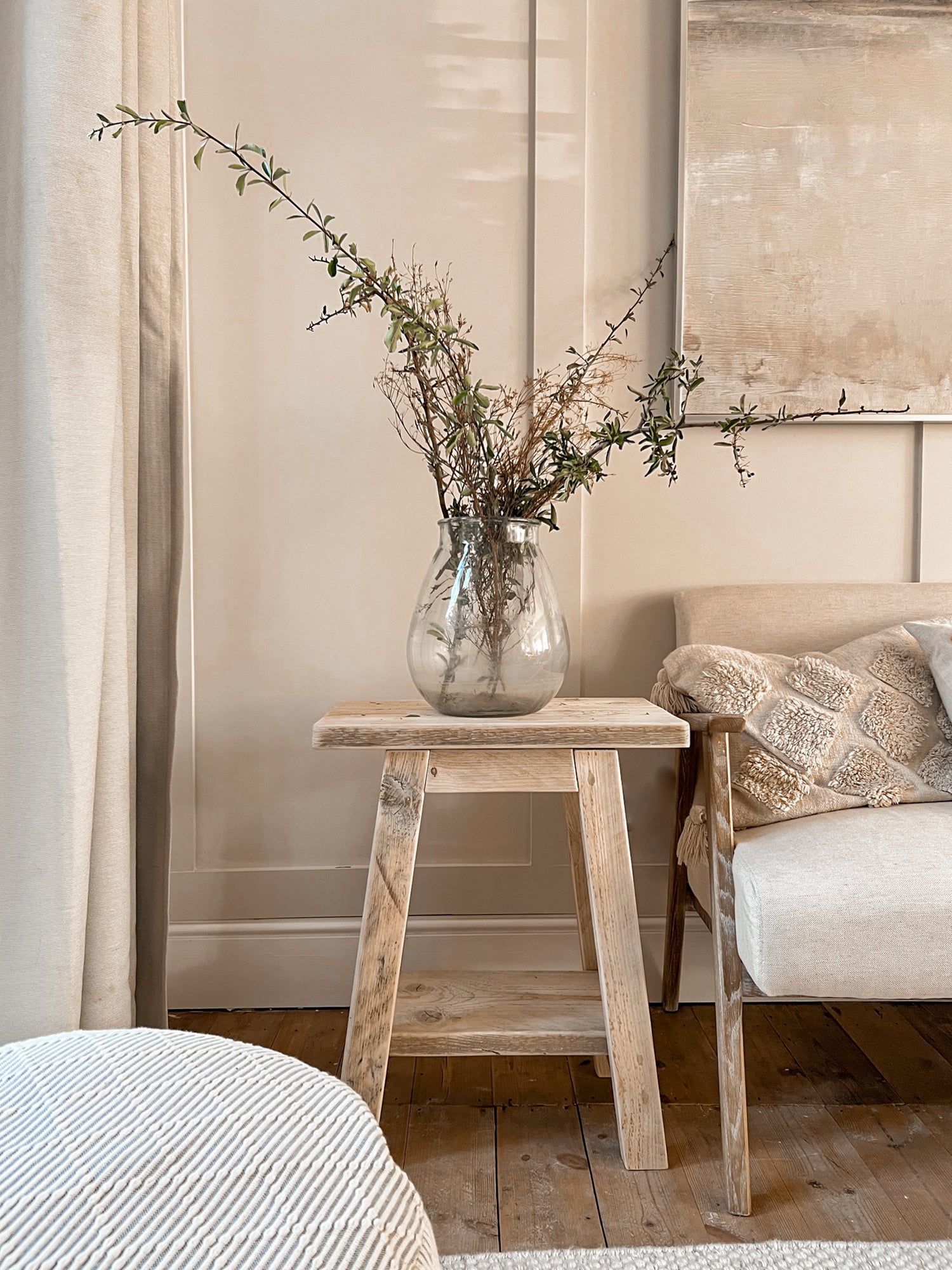 Rustic French Side Table from Still and Bloom