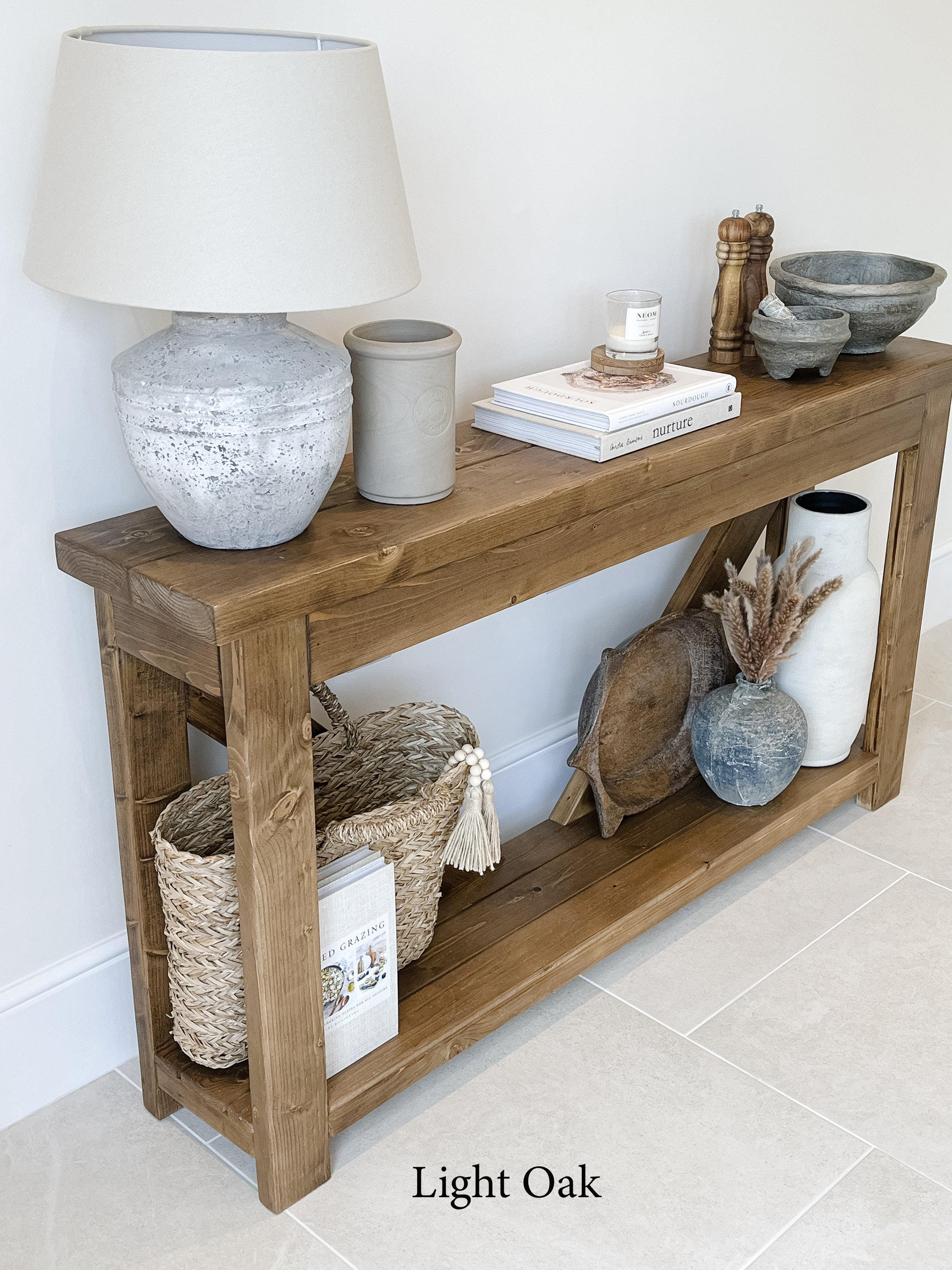 The V Back Console Table